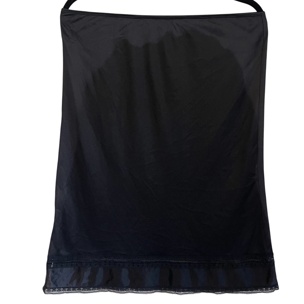 J.C. Penney med black Nylon Half Slip Skirt A-Line Lace‎ Lingerie 23"
